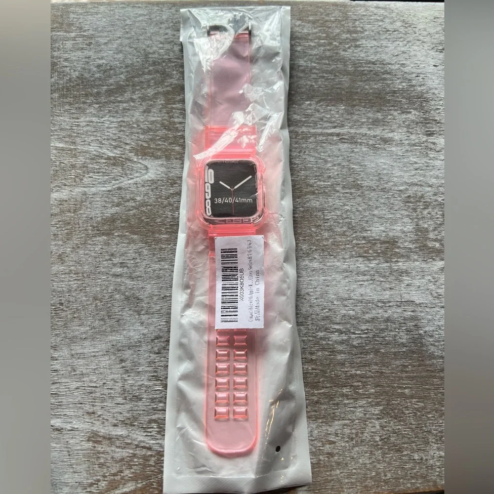 Apple Watch 38/40/41mm Clear Pink TPU Band